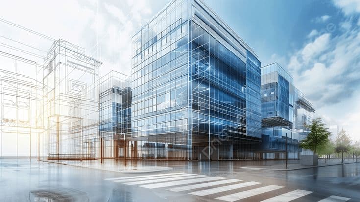 Urban glass facade concept
